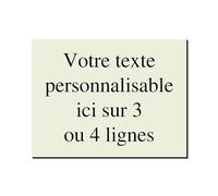 Plaque décorative en aluminium personnalisable 20x15cm. Beige