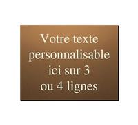 Plaque décorative en aluminium personnalisable 20x15cm. Bronze