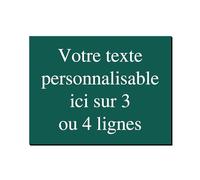 Plaque décorative en aluminium personnalisable 20x15cm. Vert Foncé