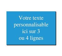 Plaque décorative en aluminium personnalisable 30x20cm. Bleu Clair