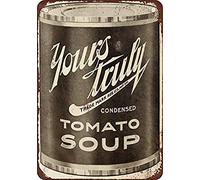 Plaque décorative en aluminium pour cour extérieure Motif soupe aux tomates 1910 Yours Truly 20,3 x 30,5 cm