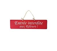 Plaque décorative en bois - Entrée interdite aux Râleurs