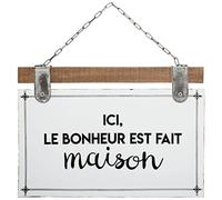 Plaque décorative en Bois et Métal avec Citation 35 x 25 cm - Atmosphera
