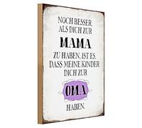 Plaque décorative en bois pour grand-mère | « Encore mieux que de t'avoir à maman, c'est que mes enfants t'ont pour grand-mère » | Idée cadeau | 30 cm x 40 cm