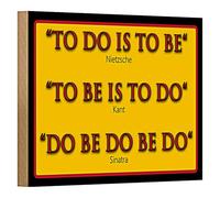 Plaque décorative en bois « To Do is To Be » - La philosophie rencontre la musique - Idéal pour le bureau et la maison - 18 x 12 cm