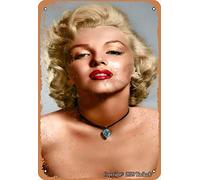 Plaque décorative en fer Marilyn Monroe - Style vintage - 20 x 30 cm - Pour la maison, la cuisine, la salle de bain, la ferme, le jardin, le garage - Citations inspirantes