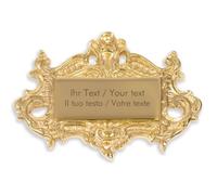 Plaque décorative en laiton avec gravure personnalisée - Surface de gravure 80 x 35 mm - Plaque de porte, plaque de sonnette en laiton avec vos propres textes
