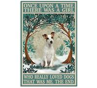 Plaque décorative en métal avec inscription « Once Upon A Time » de Jack Russell - 20,3 x 30,5 cm