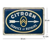 Plaque décorative en métal en relief 30 x 20 cm Citroën - Service multicolore G
