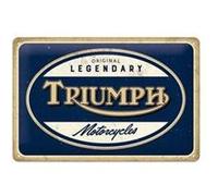 Plaque décorative en métal en relief 30 x 20 cm Triumph - Motorcycles multicolore G