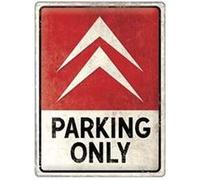 Plaque décorative en métal en relief 40 x 30 cm Citroën - Parking Only multicolore G
