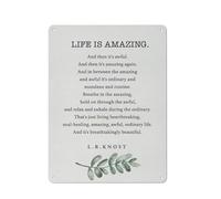 Plaque décorative en métal rustique « La vie est merveilleuse, puis terrible » - Poème inspirant - Affiche murale 20 x 30 cm (8 x 12 pouces) - Décoration pour salon, chambre, bureau, salle de bain -