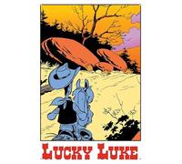 Plaque décorative en tôle de 14 x 20 cm - Convient pour les fans de Lucky Luke - Western, Cowboy, WildWest
