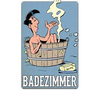 Plaque décorative en tôle de 14 x 20 cm - Convient pour les fans de Lucky Luke - Western, Cowboy, WildWest