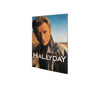 Plaque décorative Gang en bois Johnny Hallyday