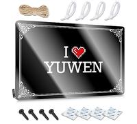 Plaque décorative imperméable pour adolescent | I Love Yuwen Décoration moderne de balcon (30 x 40 cm)