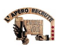 Plaque décorative L'Apéro Recrute MARRON G