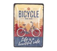 Plaque décorative métallique BICYCLE - 30 x 20 cm
