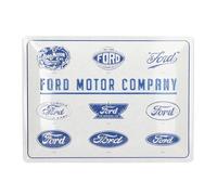 Plaque décorative métallique FORD MOTOR COMPANY - 30 x 40 cm