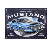 Plaque décorative métallique FORD MUSTANG 1969 - 30 x 40 cm - SERIE LIMITEE 5...