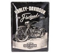 Plaque décorative métallique HARLEY DAVIDSON FLATHEAD - 30 x 40 cm
