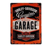 Plaque décorative métallique HARLEY DAVIDSON GARAGE - 30 x 40 cm