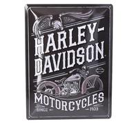 Plaque décorative métallique HARLEY DAVIDSON MOTORCYCLES - 30 x 40 cm