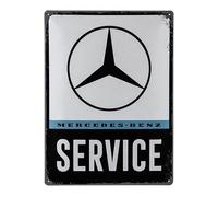 Plaque décorative métallique MERCEDES BENZ SERVICE - 30 x 40 cm