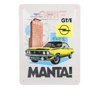 Plaque décorative métallique OPEL MANTA - 15 x 20 cm