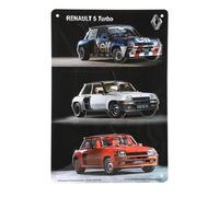 Plaque décorative métallique R5 TURBO - 30 x 20 cm