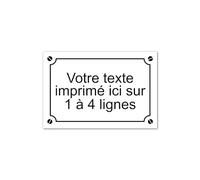 Plaque décorative personnalisée blanche et noire pour utilisation intérieur ou extérieur - 30x20cm