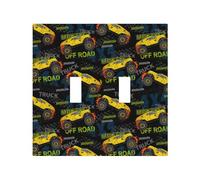 Plaque décorative pour interrupteur à bascule, 2 plaques murales de taille moyenne 12,4 x 12,7 cm, plaque murale Monster Truck1, plaque murale, polycarbonate thermoplastique