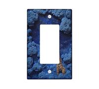 Plaque décorative pour interrupteur à bascule unique avec motif girafe amusante, étoiles, nuage, ciel pour cuisine, salle de bain, décoration animale