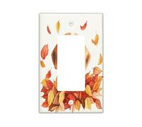 Plaque décorative pour interrupteur à bascule unique en forme de beagle automnal, motif chien beagle, plaque frontale électrique amusante pour chambre, animal de compagnie mignon et étrange