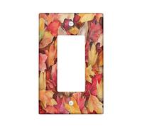 Plaque décorative pour interrupteur à bascule unique en forme de lapin d'automne pour cuisine, salle de bain, animal domestique