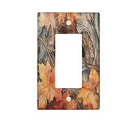 Plaque décorative pour interrupteur à bascule unique, trou d'arbre d'automne pour cuisine, salle de bain, interrupteur en feuille d'érable