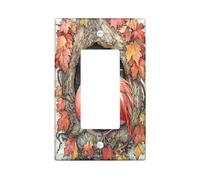 Plaque décorative pour interrupteur à bascule unique, trou d'arbre d'automne pour cuisine, salle de bain, interrupteur en feuille d'érable