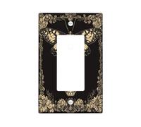 Plaque décorative pour interrupteur de lumière d'Halloween avec motif squelette de papillon d'horreur - 1 interrupteur électrique effrayant gothique pour chambre à coucher