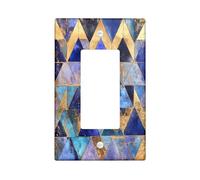 Plaque décorative pour interrupteur de luxe triangulaire carré à bascule simple, motif géométrique vintage pour cuisine, salle de bain, décoration moderne