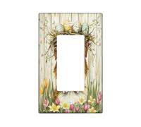 Plaque décorative pour interrupteur de printemps et de Pâques Motif chien Bretagne 1 interrupteur électrique rustique pour chambre