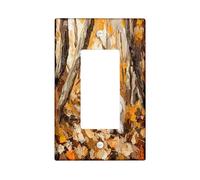 Plaque décorative pour interrupteur décoratif en forme de lapin d'automne à bascule unique, plaque frontale électrique cardinale de forêt d'automne pour décoration de chambre à coucher, salle de bain