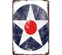 Plaque décorative rétro vintage en métal avec insigne US Air Force 20,3 x 30,5 cm