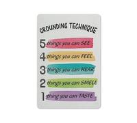 Plaque décorative rustique en métal « Techniques d'ancrage » (20 x 30 cm) - Affiche colorée pour la maison, l'école, le bureau d'un psychologue