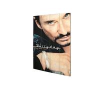 Plaque décorative Sang pour Sang en bois Johnny Hallyday