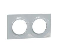 Schneider Electric - Odace Styl plaque Sable 2 postes horizontaux ou verticaux entraxe 71mm - S520704B1