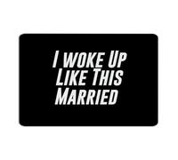 Plaque décorative vintage en métal avec inscription « I Woke Up Like This Married » - Décoration murale pour salon, salle à manger, cabine - 30,5 x 45,7 cm