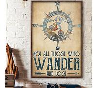 Plaque décorative vintage en métal avec inscription « Mountain Bicycle Not All Those Who Wander are Lost Mountain Bike » - Affiche en métal vintage pour bar, club de musique, décoration murale - 20,3
