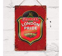 Plaque décorative vintage en métal London Pride Ale Beer - 20,3 x 30,5 cm