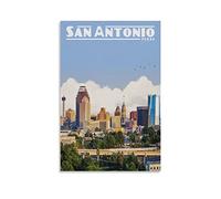 Plaque décorative vintage en métal, motif arbre de San Antonio, Texas, style rétro, peinture sur fer pour salle de bain, cuisine, pub, jardin, café, 30 x 40 cm