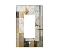 Plaque décorative vintage pour interrupteur à bascule simple, motif rouge-gorge, moderne, géométrique, ferme, pour cuisine, salle de bain, interrupteur d'oiseau